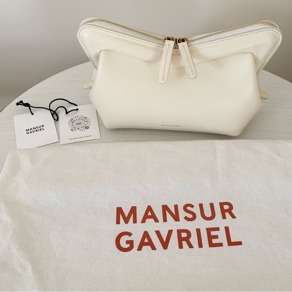 Mansur Gavriel Mini M Frame Bag, Crema, NWT
